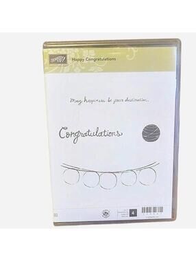 Retired Stampin Up, Happy Congratulations stamp set New Sealed
